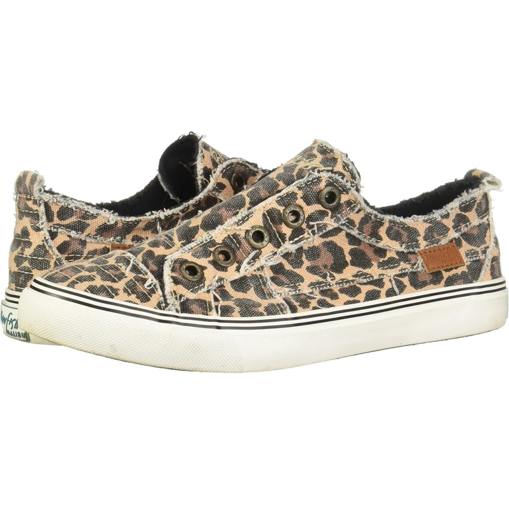 Blowfish Leopard Print Canvas Sneakers